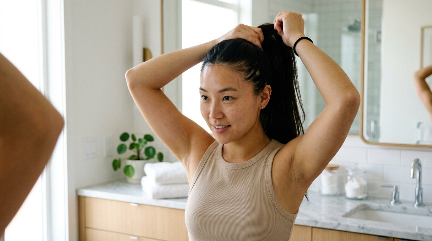 Buộc tóc đuôi ngựa quá chặt hoặc lạm dụng máy tạo kiểu nhiệt độ cao làm tổn thương cấu trúc nang tóc.