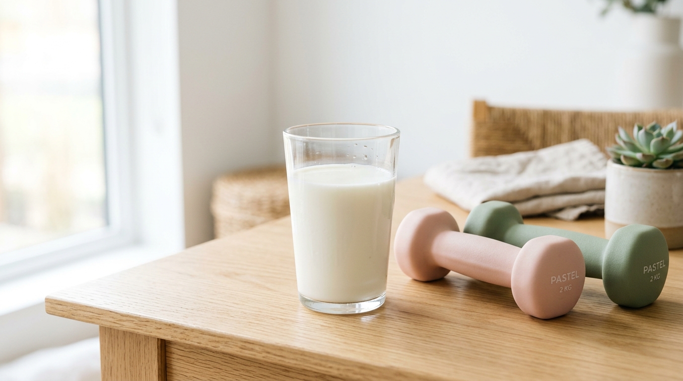 Cấu trúc protein trong sữa tươi gồm whey và casein giúp phục hồi và tổng hợp cơ bắp hiệu quả sau khi tập luyện.